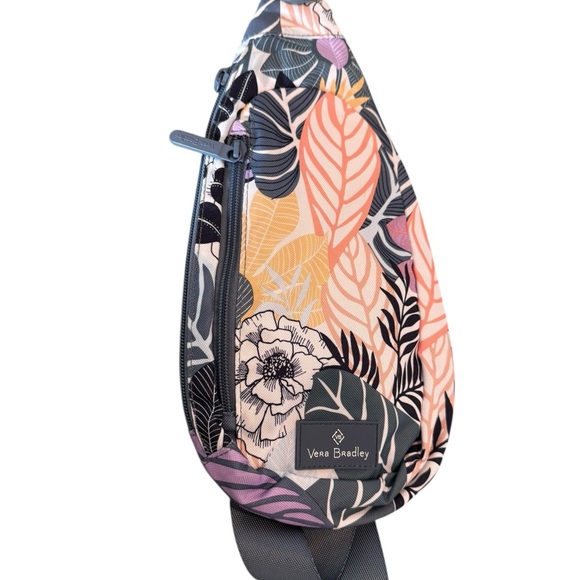 Vera Bradley Botanical Sling Backpack - Pink, Orange, Black - Picture 3 of 8